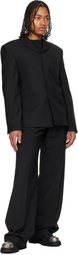 032c Black Wide Leg Suit Trousers