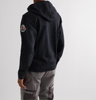 Moncler - Logo-Appliquéd Loopback Cotton-Jersey Hoodie - Blue