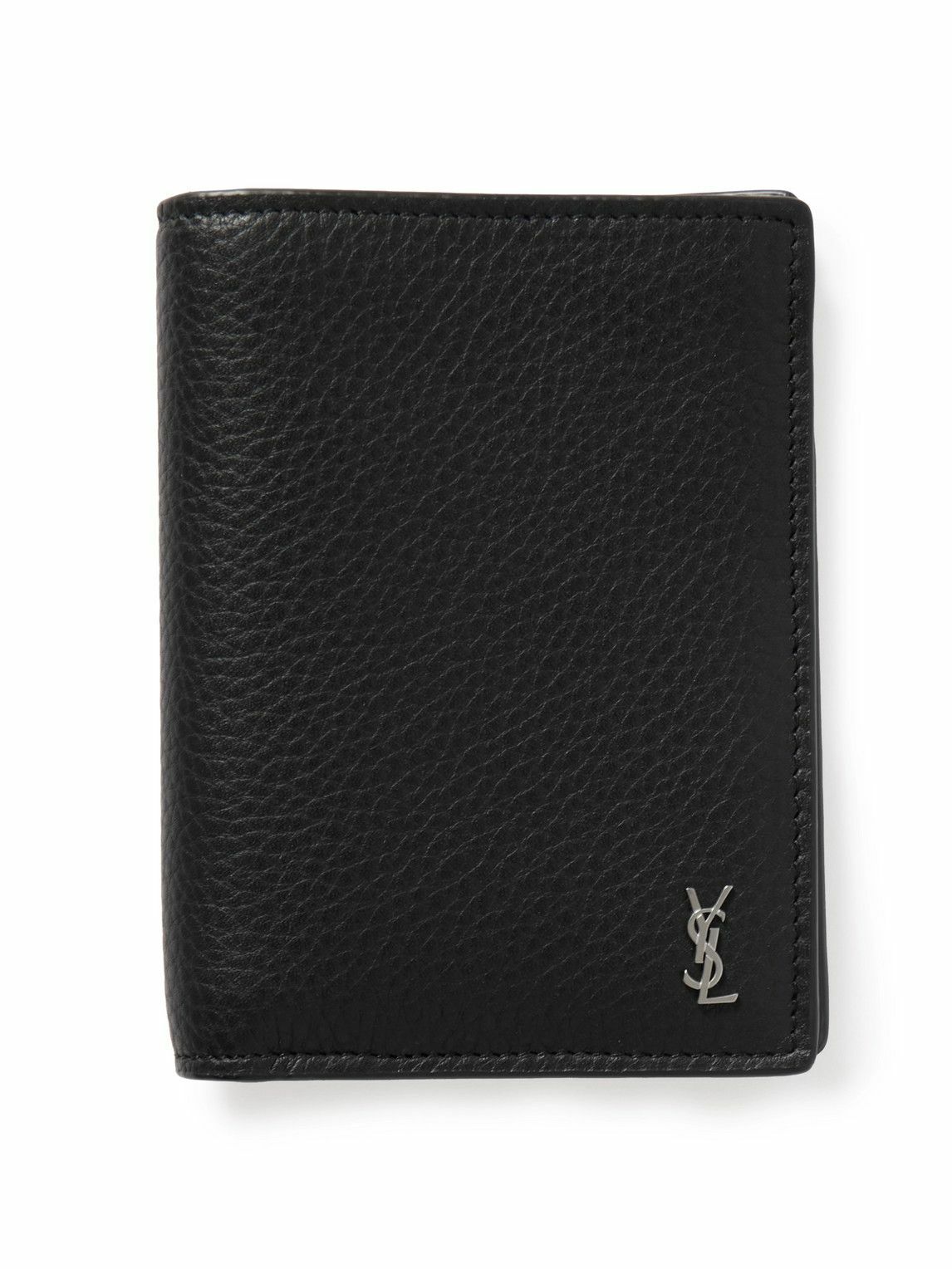 SAINT LAURENT - Logo-Appliquéd Full-Grain Leather Billfold Wallet