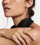 Jade Trau Poppy Single Drops 18kt gold earrings with diamonds