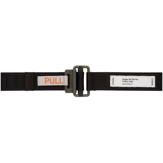 Heron Preston Black KK Tape Belt Heron Preston