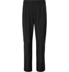 Valentino - Black Tapered Pleated Tech-Twill Trousers - Black