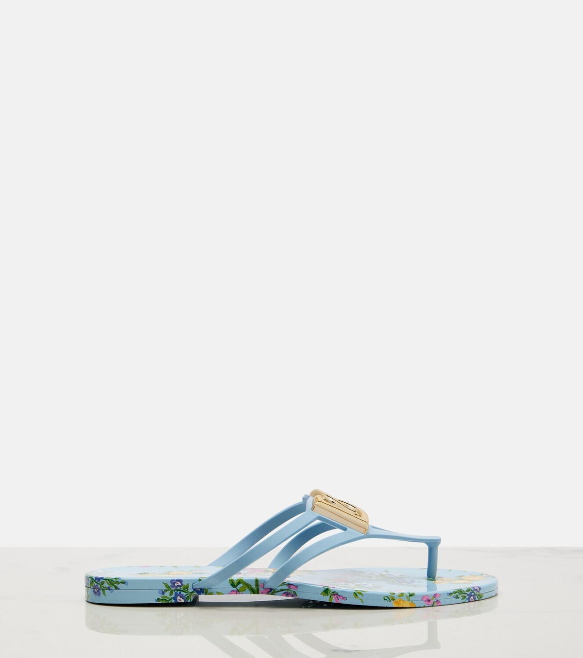 Dolce&Gabbana Floral thong sandals