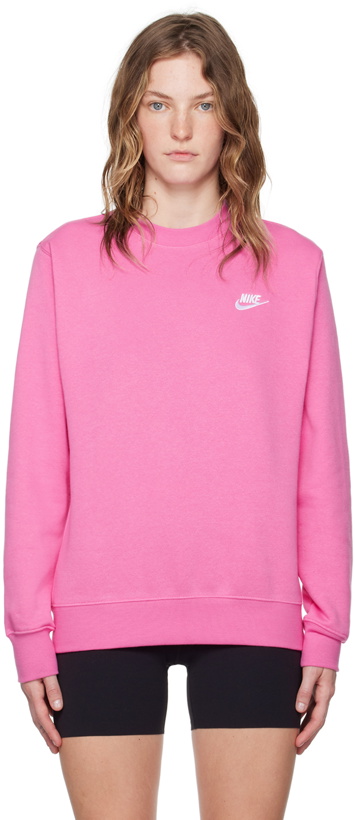 Photo: Nike Pink Sportswear Club Sweatshirt