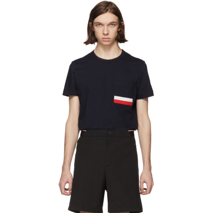 Photo: Moncler Navy Flag Pocket T-Shirt