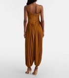 Zimmermann Luna pleated jersey jumpsuit