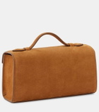 Savette Symmetry Pochette suede tote bag