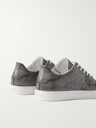 Berluti - The Playtime Scritto Venezia Leather Sneakers - Gray