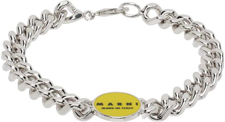 Photo: Marni Silver & Yellow Logo Chain Bracelet