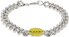 Marni Silver & Yellow Logo Chain Bracelet