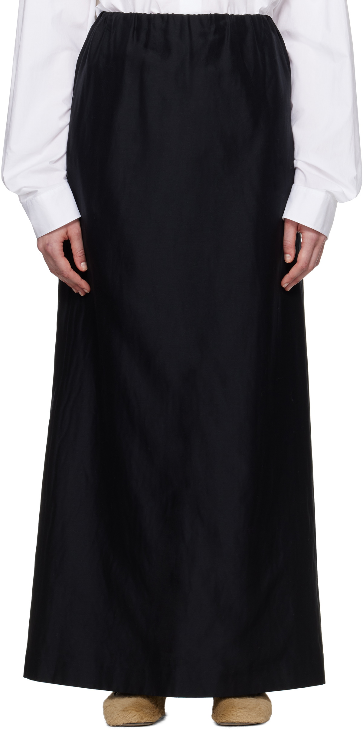 The Row Medela silk satin midi skirt The Row