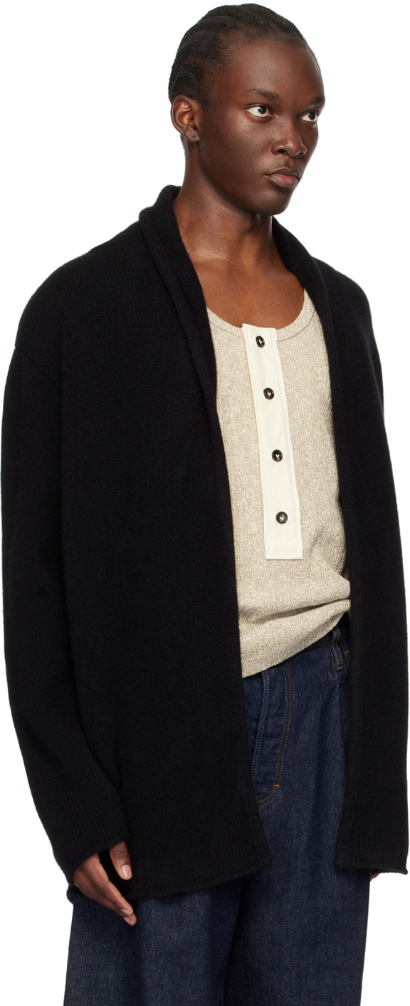 The Elder Statesman 黒カーディガン The Elder Statesman Black Italy Smoking Cardigan The Elder Statesman