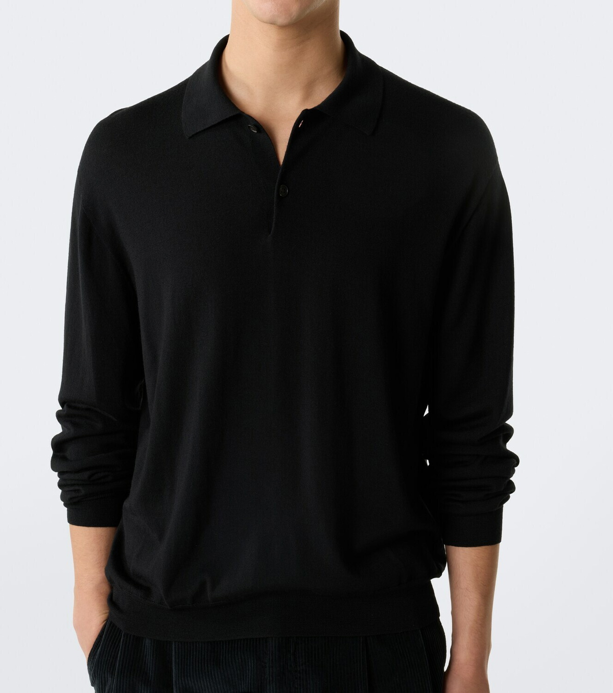 The Row Blainy wool and cashmere polo sweater