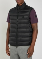 Moncler Quilted Logo-appliquéd Shell Gilet Black