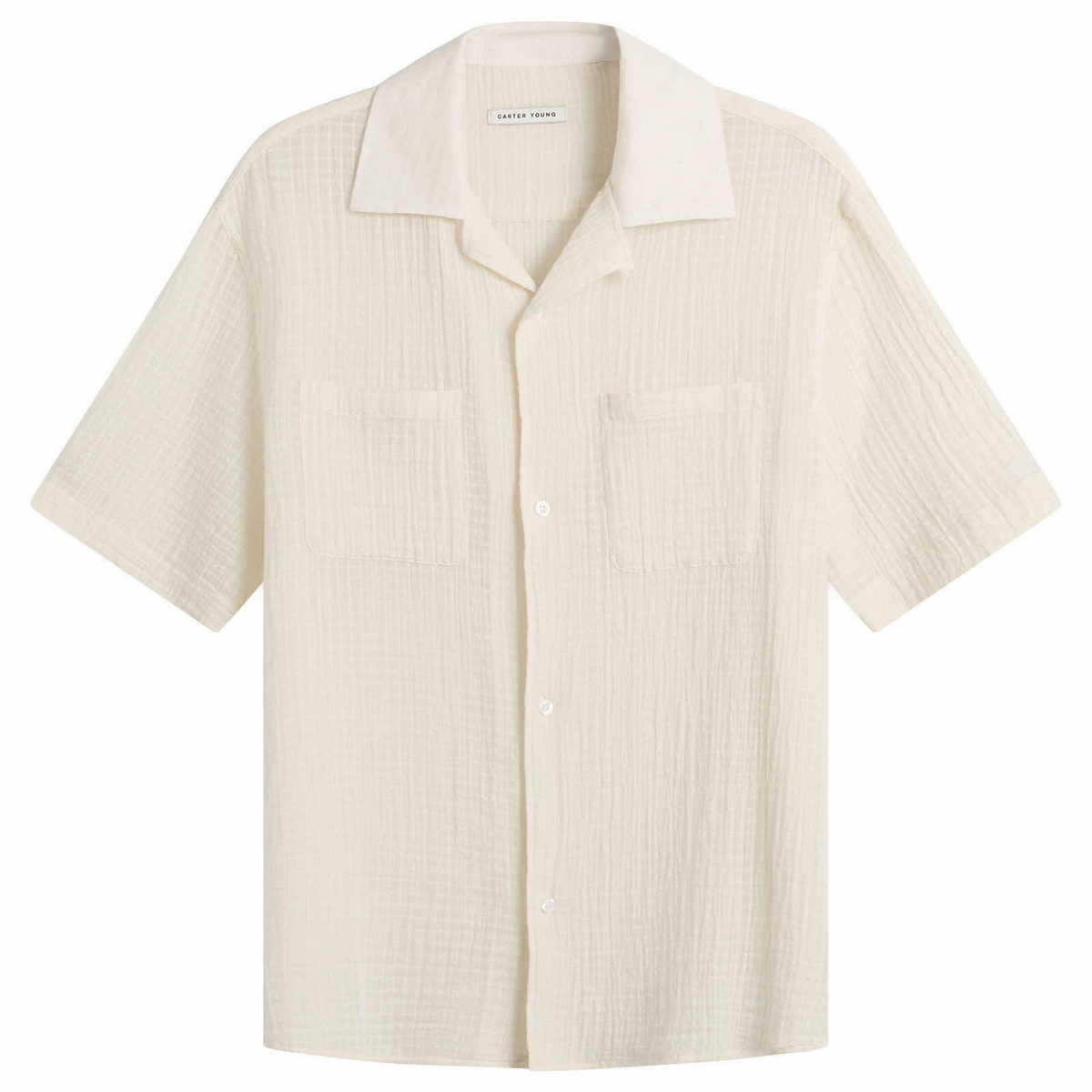 Carter Young Men's Luis Shirt in Cream Check