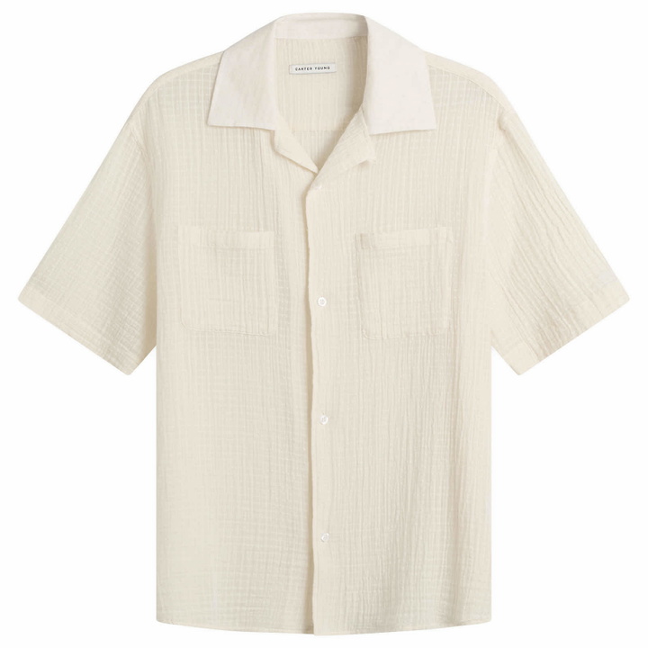 Photo: Carter Young Men's Luis Shirt in Cream Check