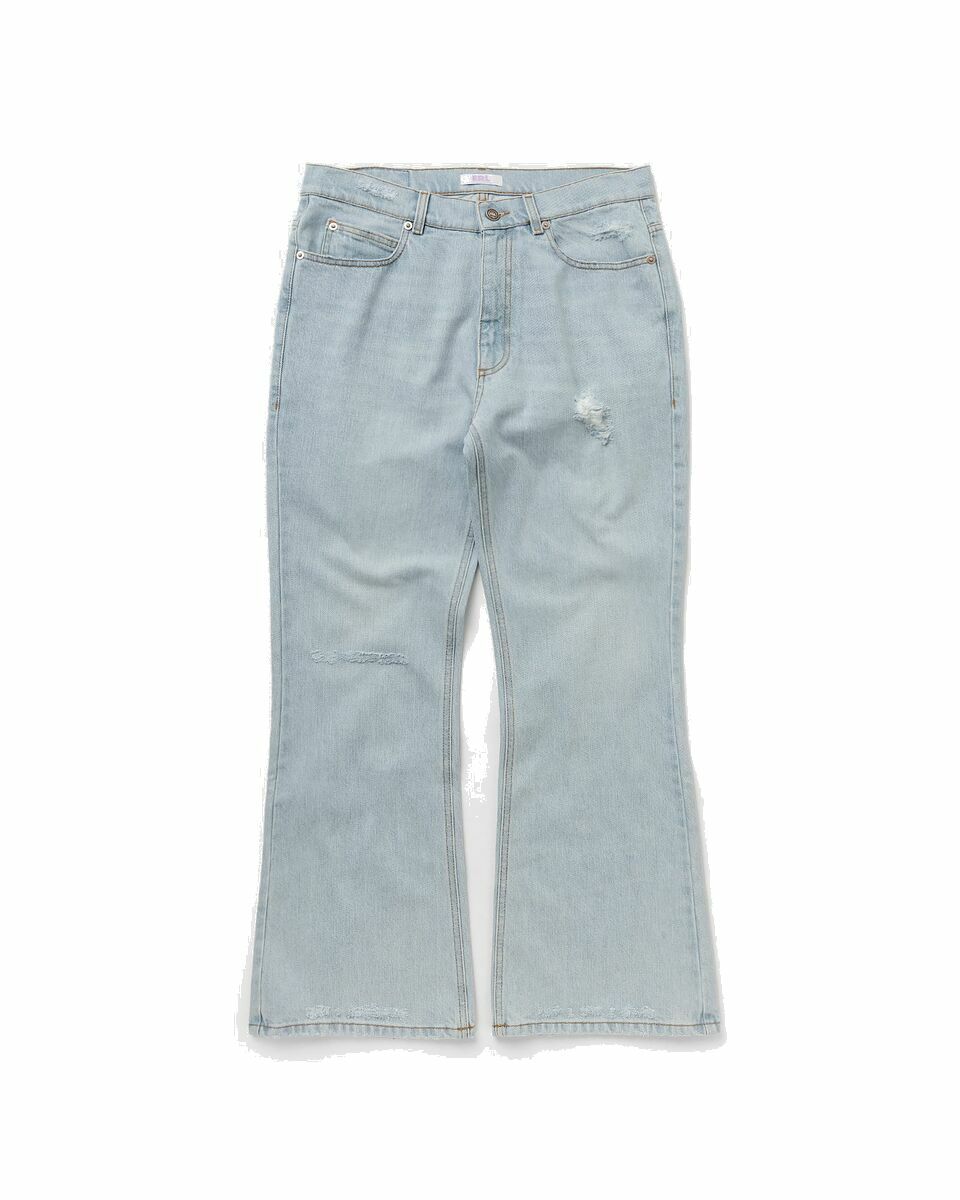 Photo: Erl Distressed Denim Pants Woven Blue - Mens - Jeans