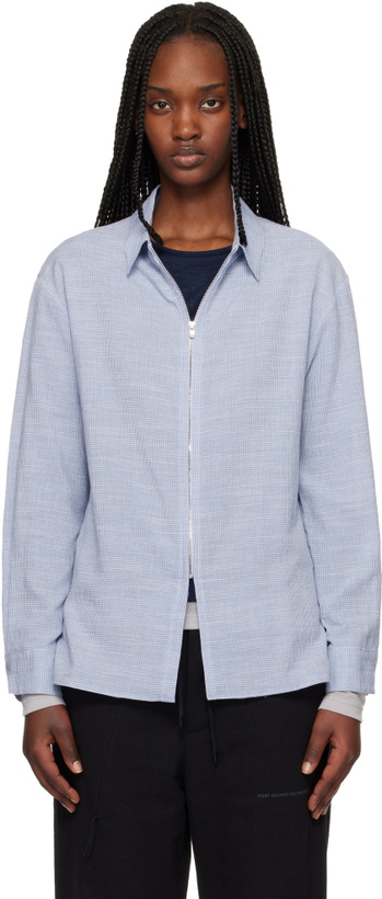 Photo: POST ARCHIVE FACTION (PAF) Blue Zip Shirt