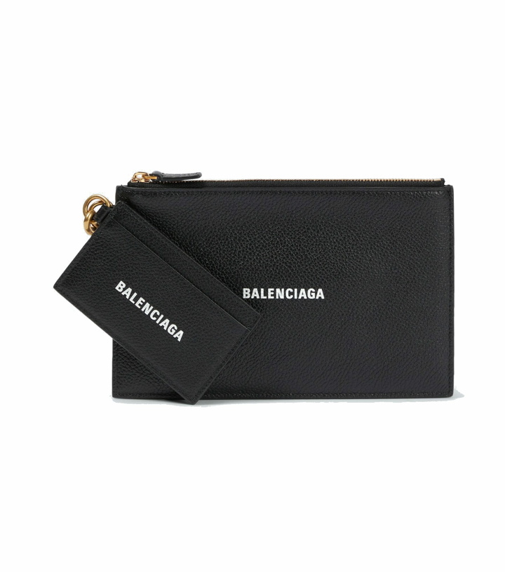 Photo: Balenciaga - Leather pouch with card holder