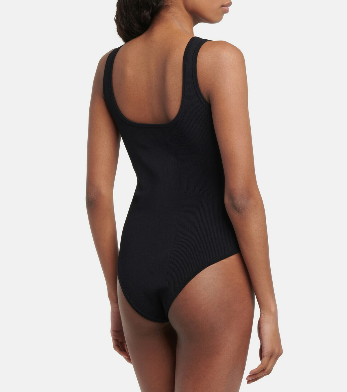 Black U-plunge neck swimsuit, Christopher Esber