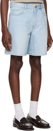 System Blue Bermuda Denim Shorts