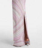 Pucci Iride halterneck satin jersey maxi dress