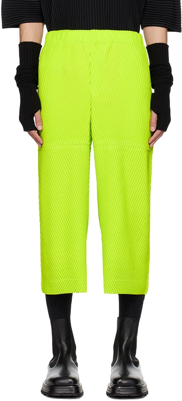 Photo: HOMME PLISSÉ ISSEY MIYAKE Green Pleats 1 Trousers