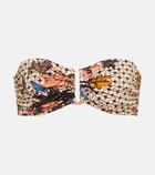 Ulla Johnson Santorini printed bandeau bikini top
