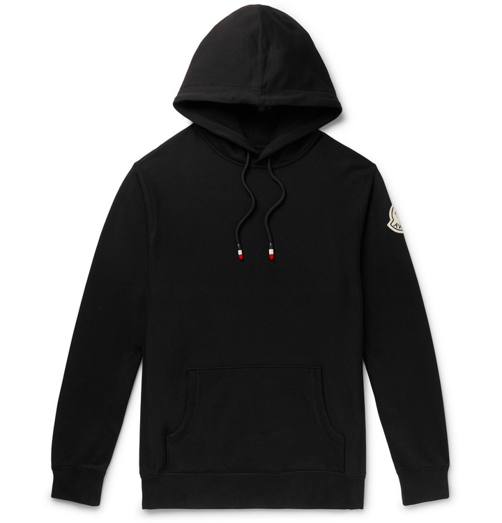 Photo: Moncler Genius - Awake NY 2 Moncler 1952 Logo-Print Loopback Cotton-Jersey Hoodie - Black