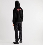 AFFIX - Logo-Print Fleece-Back Cotton-Jersey Hoodie - Black