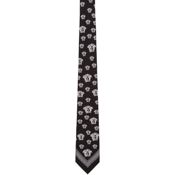Photo: Versace Black and White Medusa Neck Tie