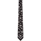 Versace Black and White Medusa Neck Tie