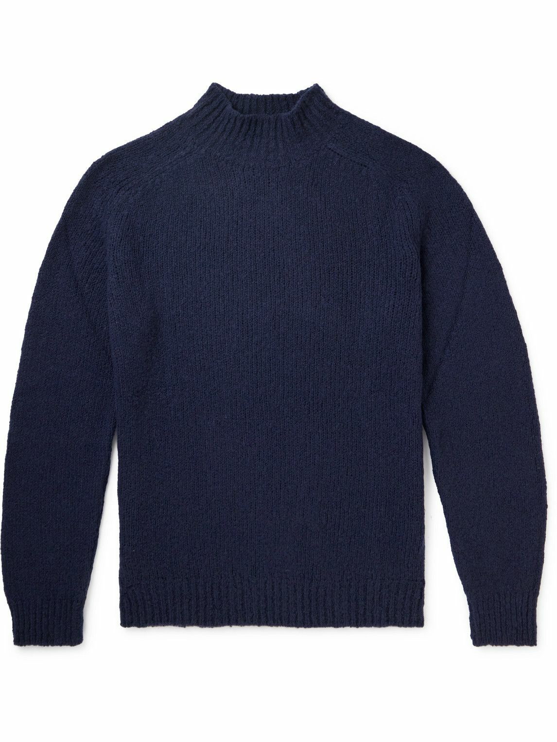 De Bonne Facture - Wool-Bouclé Sweater - Blue De Bonne Facture