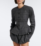 Magda Butrym Checked peplum virgin wool blazer