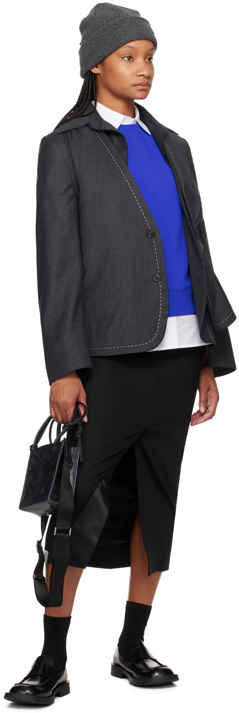 ADER error Black Rogat Midi Skirt