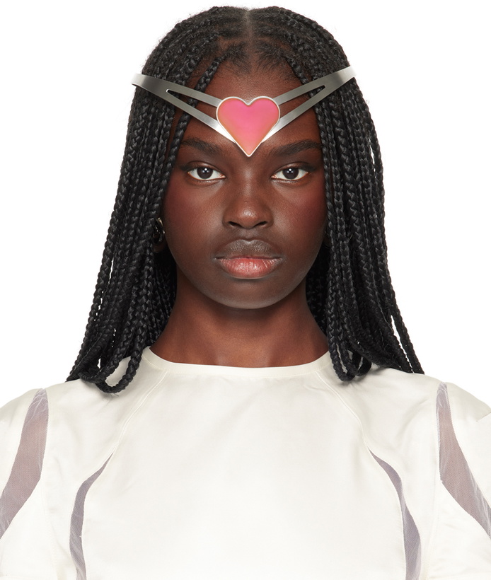 Photo: Ashley Williams SSENSE Exclusive Silver Heart Headband