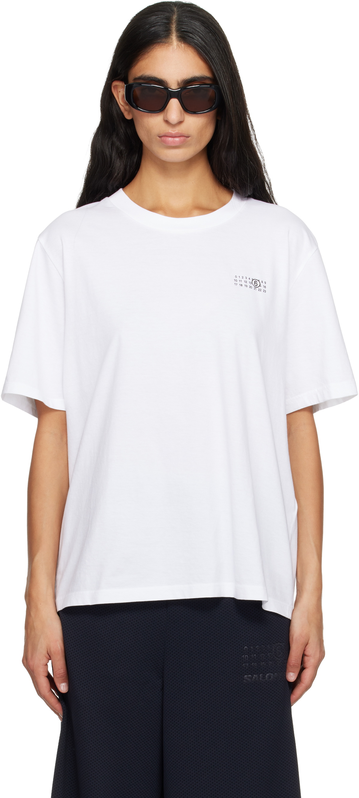 MM6 Maison Margiela Silver & White Metallic T-Shirt MM6 Maison