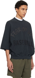 Fear of God Black 'Baseball' Cut Sleeve Sweatshirt