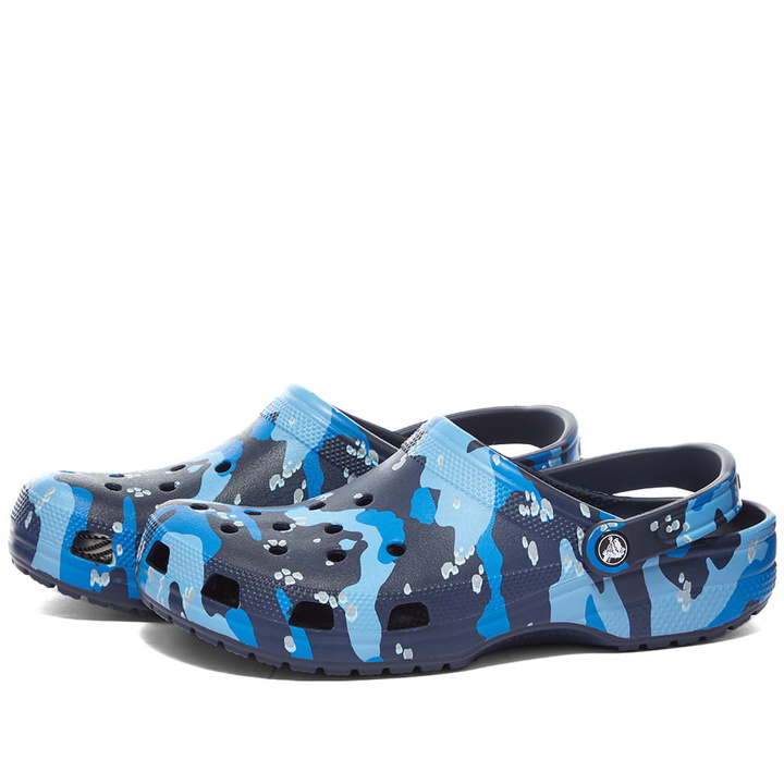 Photo: Crocs Classic Printed Camo Clog in Navy/Multi