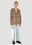Ament Check Cardigan in Brown