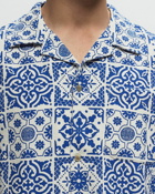Les Deux Tile Cotton Ss Shirt Beige - Mens - Shortsleeves