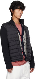 Moncler Black Quilted Down Cardigan