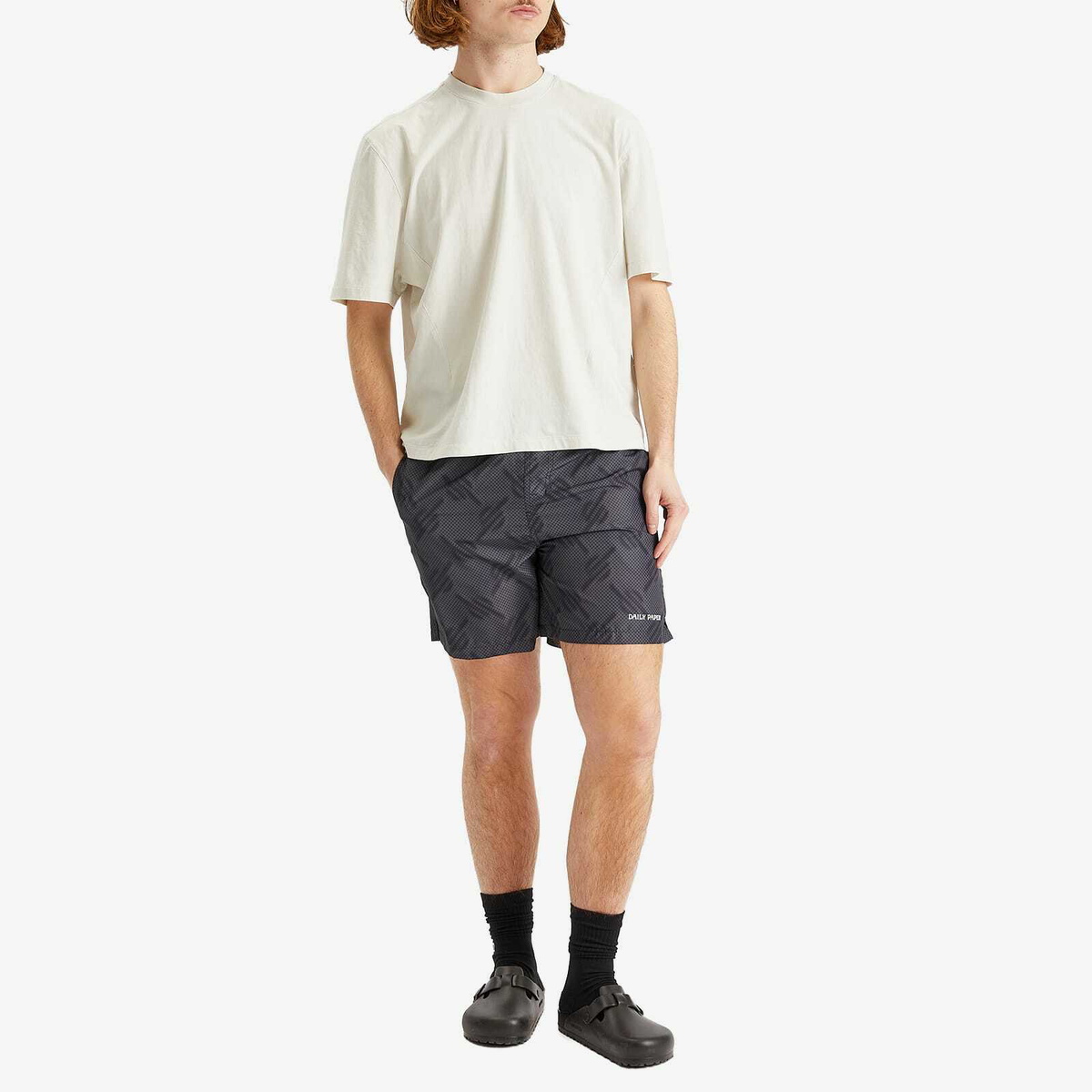Daily Paper Men's Dotted Monogram Swimshorts in Black
