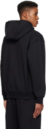 Marine Serre Black Moon Logo Fleece Zipped Hoodie