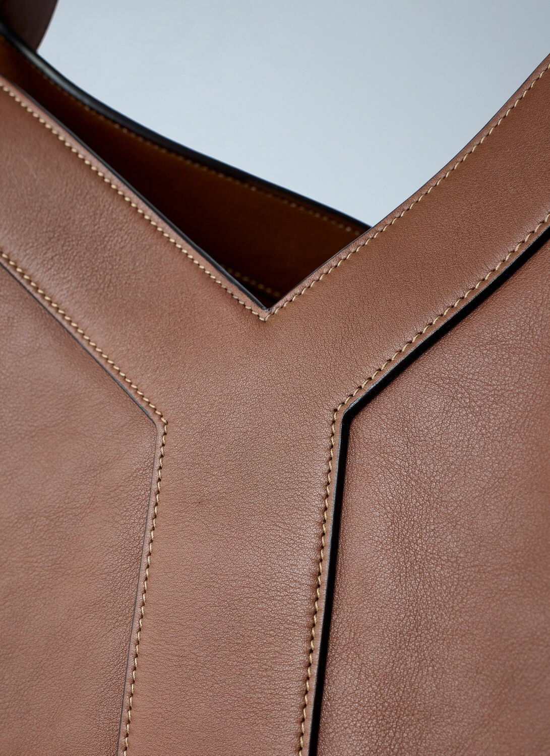 Saint Laurent Large Y-Shaped Leather Tote Bag