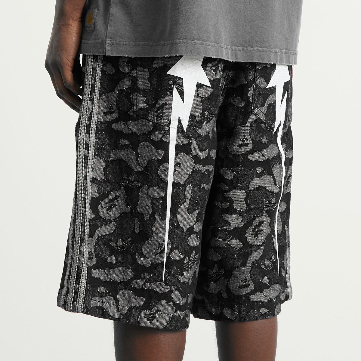 Adidas Men's x A Bathing Ape Denim Jorts in Black adidas