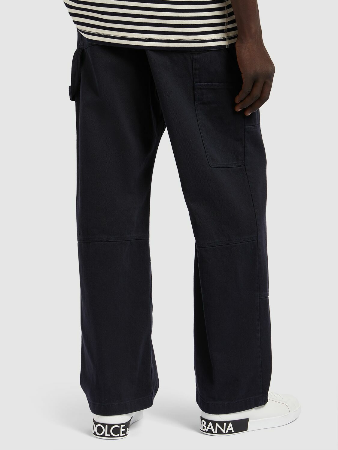 Cotton Gabardine Wide Pants