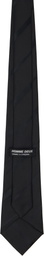 Comme des Garçons Homme Deux Black Silk Houndstooth Stripe Tie