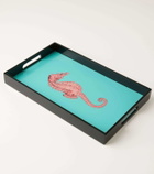 Les-Ottomans Seahorse lacquered wooden tray