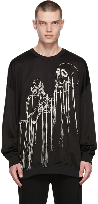 Photo: Alexander McQueen Black Viscose Loopback Shirt